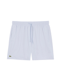 LACOSTE Mid Length Monochrome Swim Trunks Light Blue