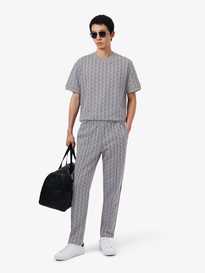 LACOSTE Monogram Jacquard T-shirt Grey