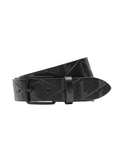 LACOSTE Monogram Leather Belt Black - MAISONDEFASHION.COM