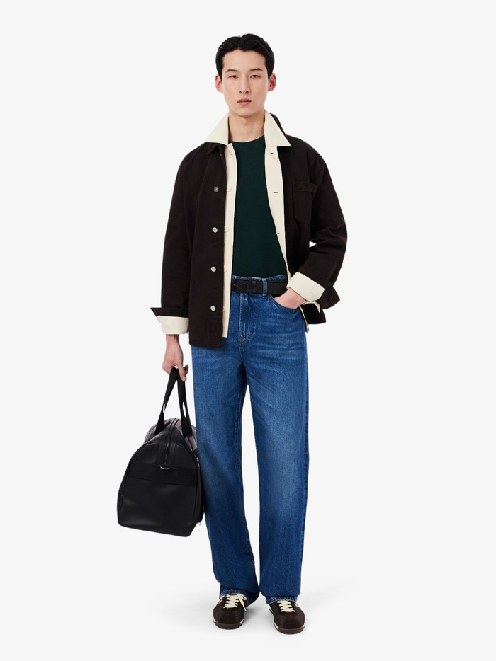 LACOSTE Monogram Leather Belt Black - MAISONDEFASHION.COM