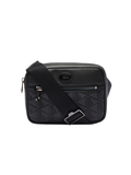 LACOSTE Monogram Reporter Bag Black - MAISONDEFASHION.COM