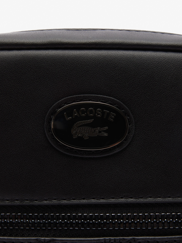 LACOSTE Monogram Satchel Black - MAISONDEFASHION.COM