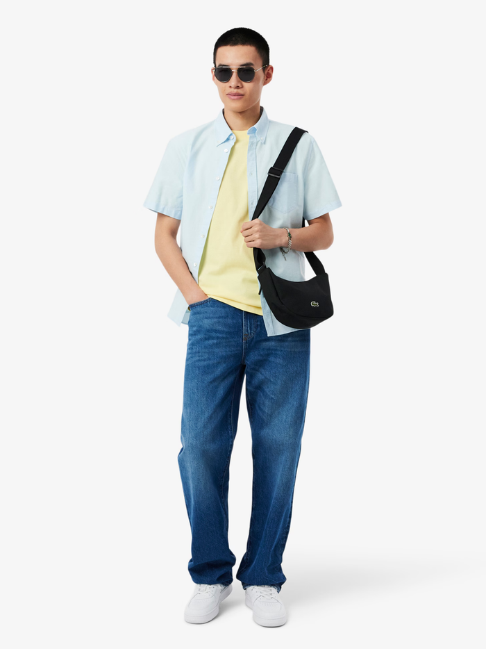 LACOSTE Neocroc Half Moon Purse Black - MAISONDEFASHION.COM