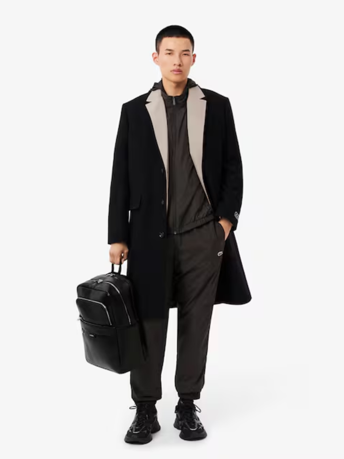 LACOSTE Ossian Leather Backpack Black - MAISONDEFASHION.COM