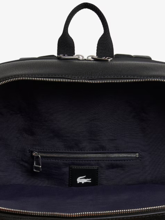 LACOSTE Ossian Leather Backpack Black - MAISONDEFASHION.COM
