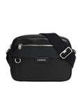 LACOSTE Ossian Leather Reporter Bag Black - MAISONDEFASHION.COM