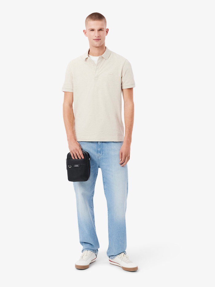 LACOSTE Ossian Leather Satchel Black - MAISONDEFASHION.COM