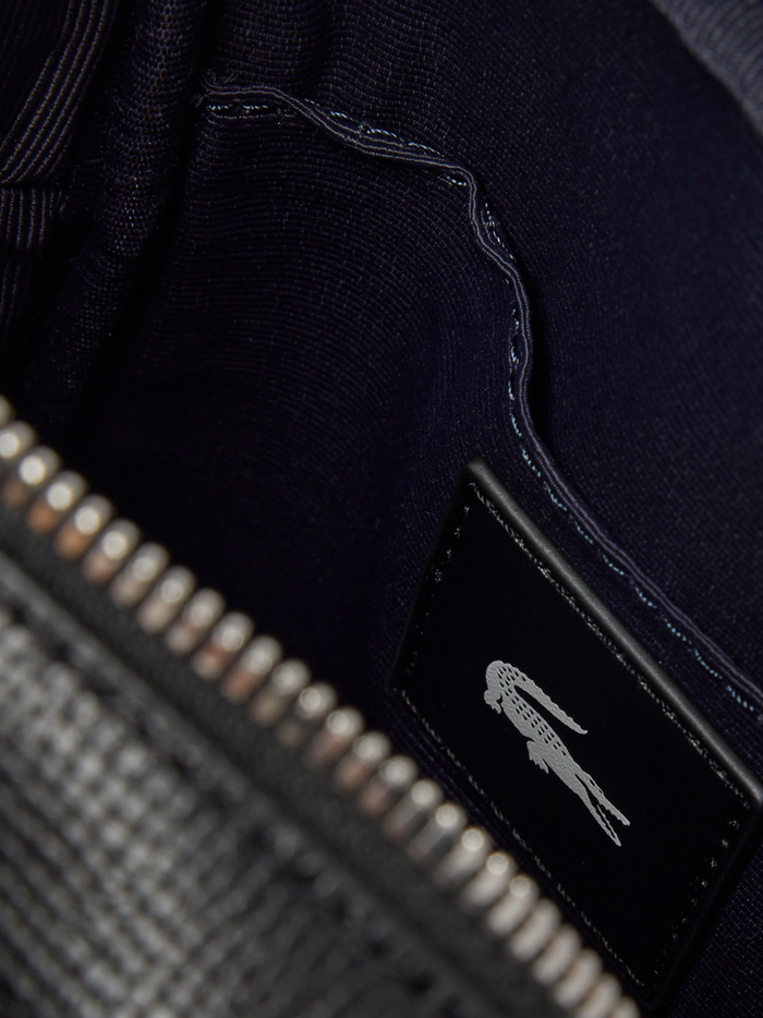 LACOSTE Ossian Leather Satchel Black - MAISONDEFASHION.COM