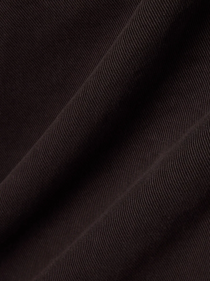 LACOSTE Oversized Denim Overshirt Brown - MAISONDEFASHION.COM
