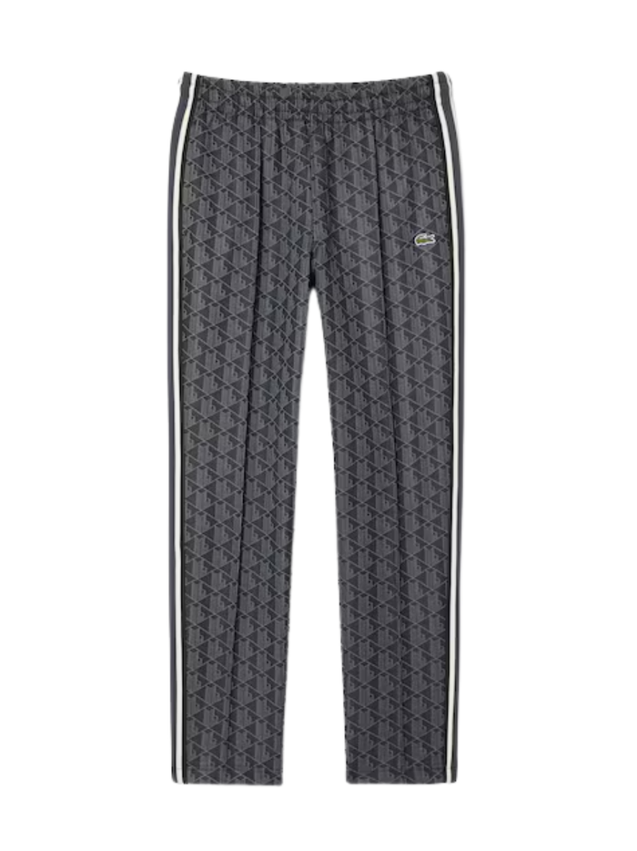 LACOSTE Paris Monogram Sweatpants Black/Grey - MAISONDEFASHION.COM