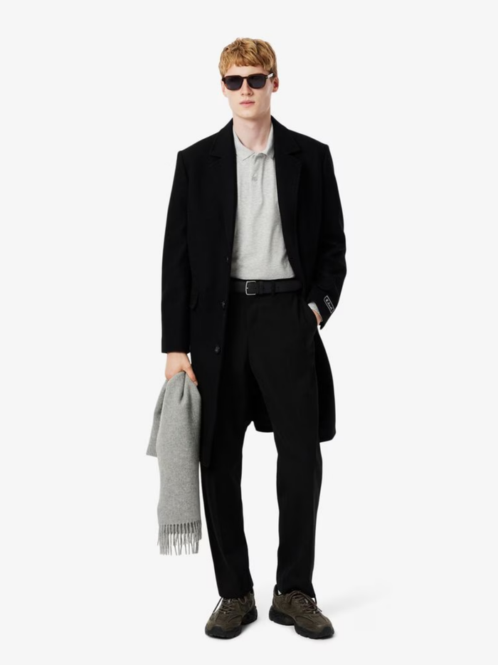 LACOSTE Petit Piqué Belt Black - MAISONDEFASHION.COM