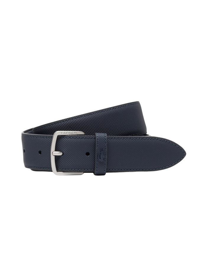 LACOSTE Petit Piqué Belt Navy - MAISONDEFASHION.COM