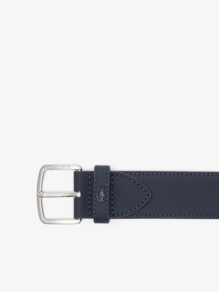 LACOSTE Petit Piqué Belt Navy - MAISONDEFASHION.COM