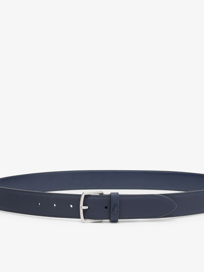 LACOSTE Petit Piqué Belt Navy - MAISONDEFASHION.COM