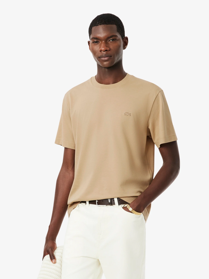 LACOSTE Pima Cotton Piqué T-Shirt Beige