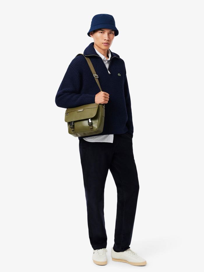 LACOSTE Piqué Bucket Hat Midnight Blue - MAISONDEFASHION.COM