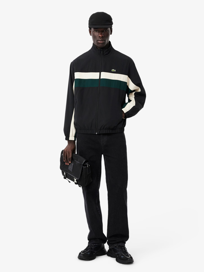 LACOSTE Piqué Jockey Cap Black - MAISONDEFASHION.COM