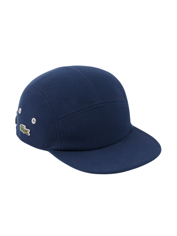 LACOSTE Piqué Jockey Cap Midnight Blue - MAISONDEFASHION.COM