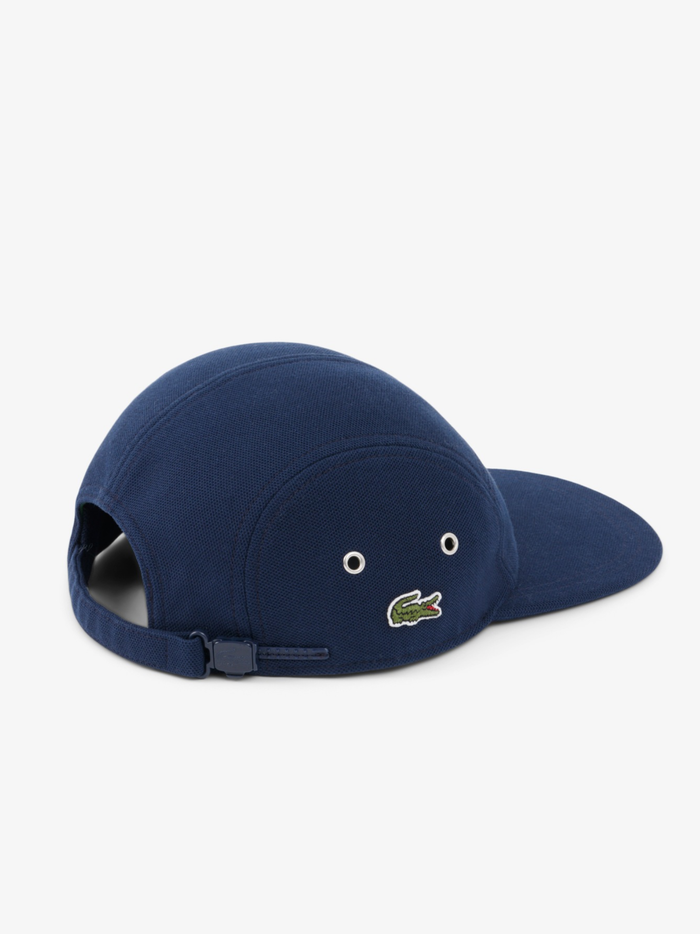 LACOSTE Piqué Jockey Cap Midnight Blue - MAISONDEFASHION.COM