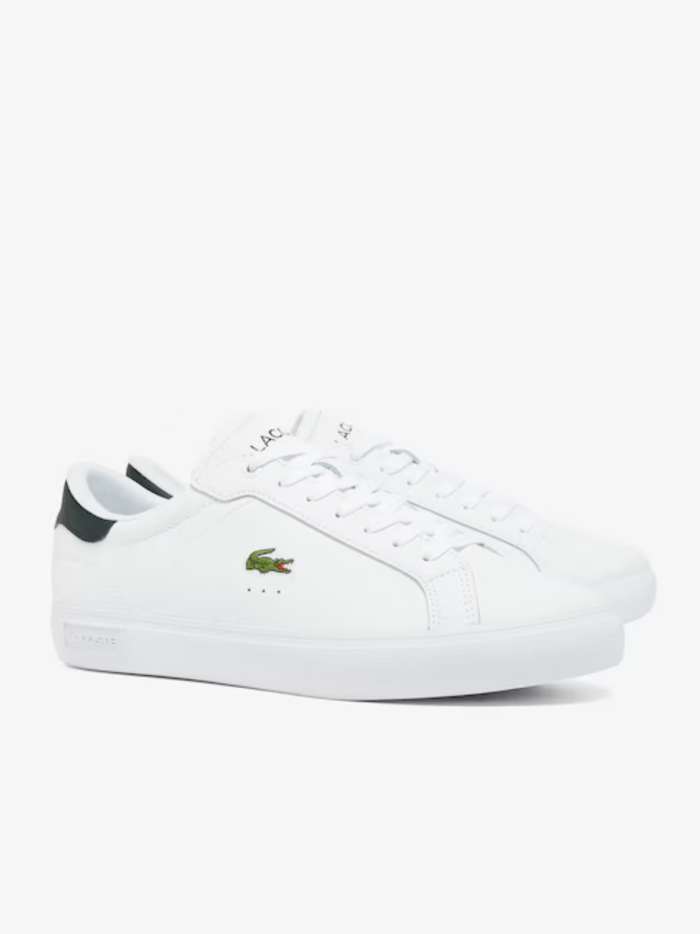 LACOSTE Powercourt Leather Sneakers White - MAISONDEFASHION.COM