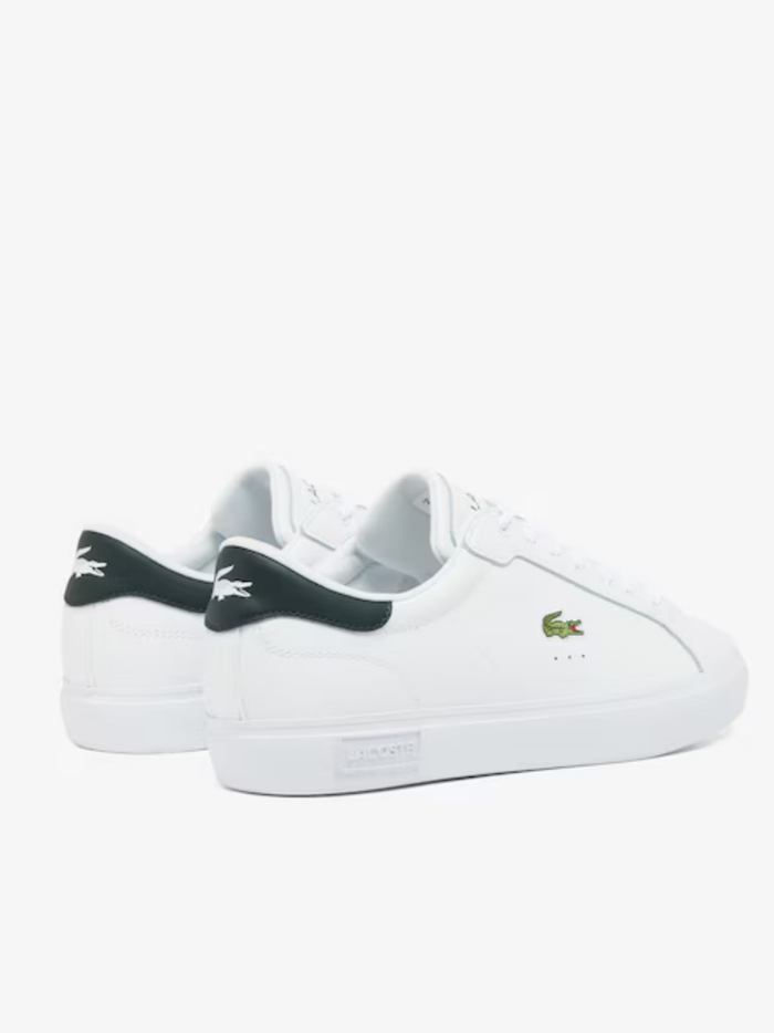 LACOSTE Powercourt Leather Sneakers White - MAISONDEFASHION.COM