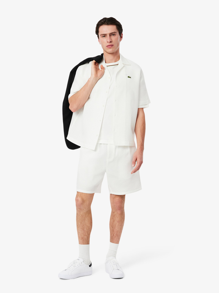 LACOSTE Powercourt Leather Sneakers White/Black - MAISONDEFASHION.COM