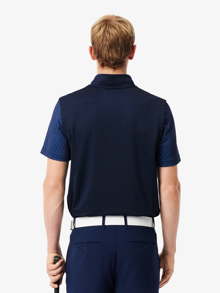 LACOSTE Quarter Zip Golf Midlayer Midnight Blue - MAISONDEFASHION.COM