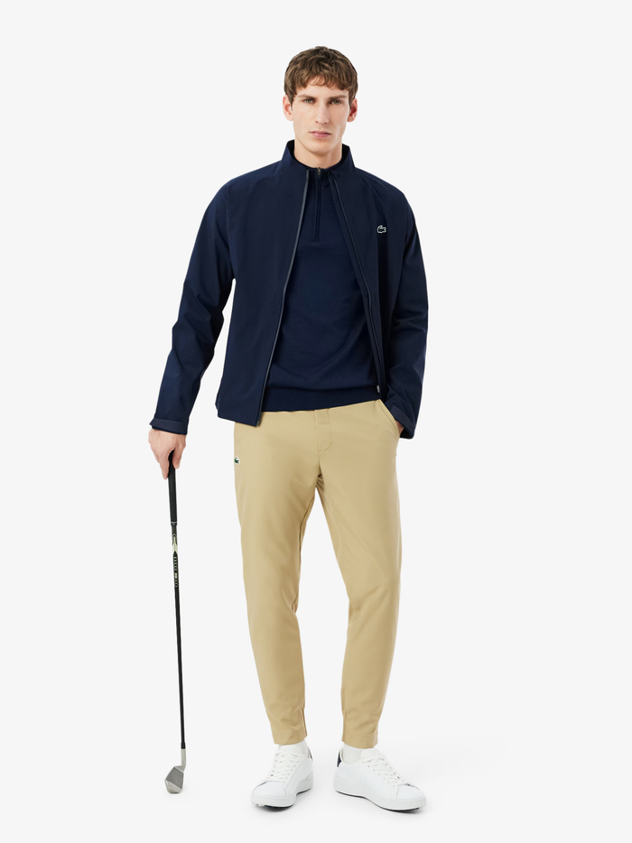 LACOSTE Quarter Zip Heat Regulating Golf Sweater Midnight Blue - MAISONDEFASHION.COM