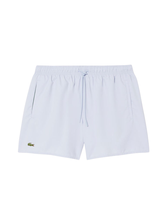 LACOSTE Quick-Dry Swim Trunks Light Blue - MAISONDEFASHION.COM