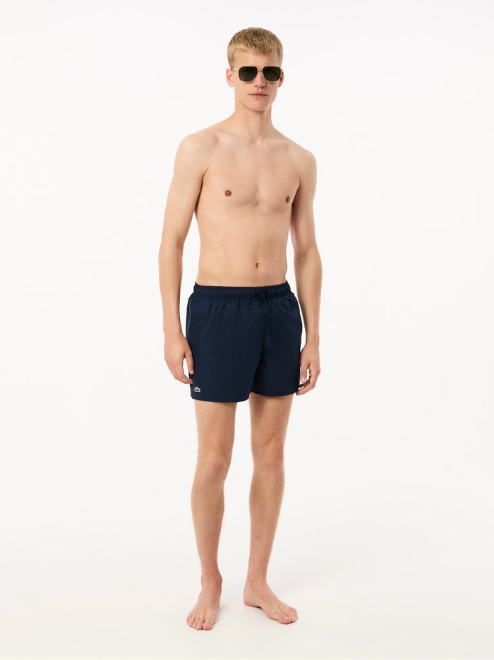 LACOSTE Quick-Dry Swim Trunks Navy - MAISONDEFASHION.COM