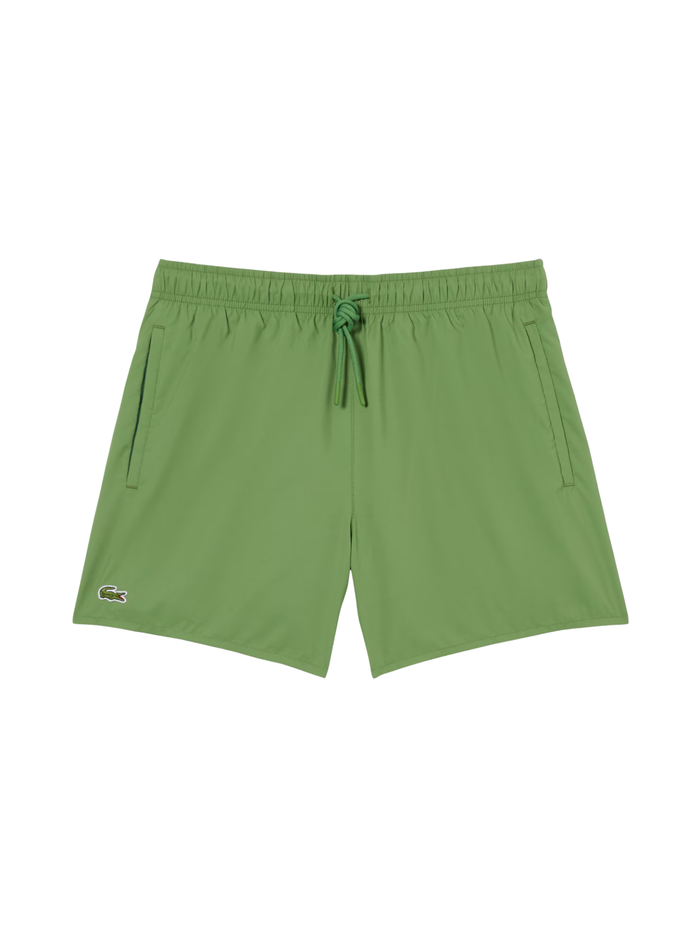 LACOSTE Quick-Dry Swim Trunks Vert - MAISONDEFASHION.COM