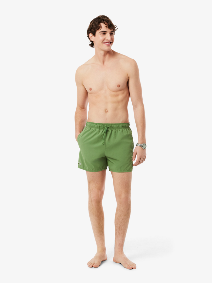 LACOSTE Quick-Dry Swim Trunks Vert - MAISONDEFASHION.COM