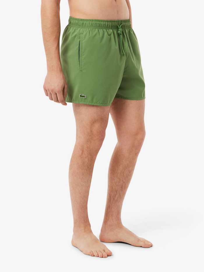 LACOSTE Quick-Dry Swim Trunks Vert - MAISONDEFASHION.COM
