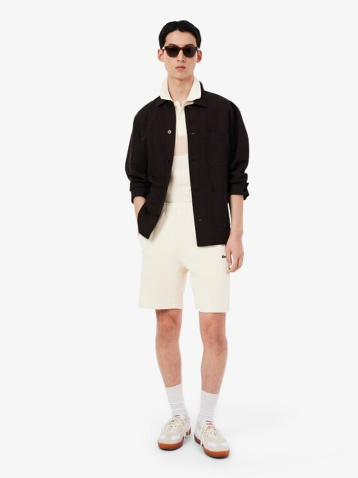 LACOSTE Regular Fit Colour-Block Piqué Polo Shirt Beige - MAISONDEFASHION.COM