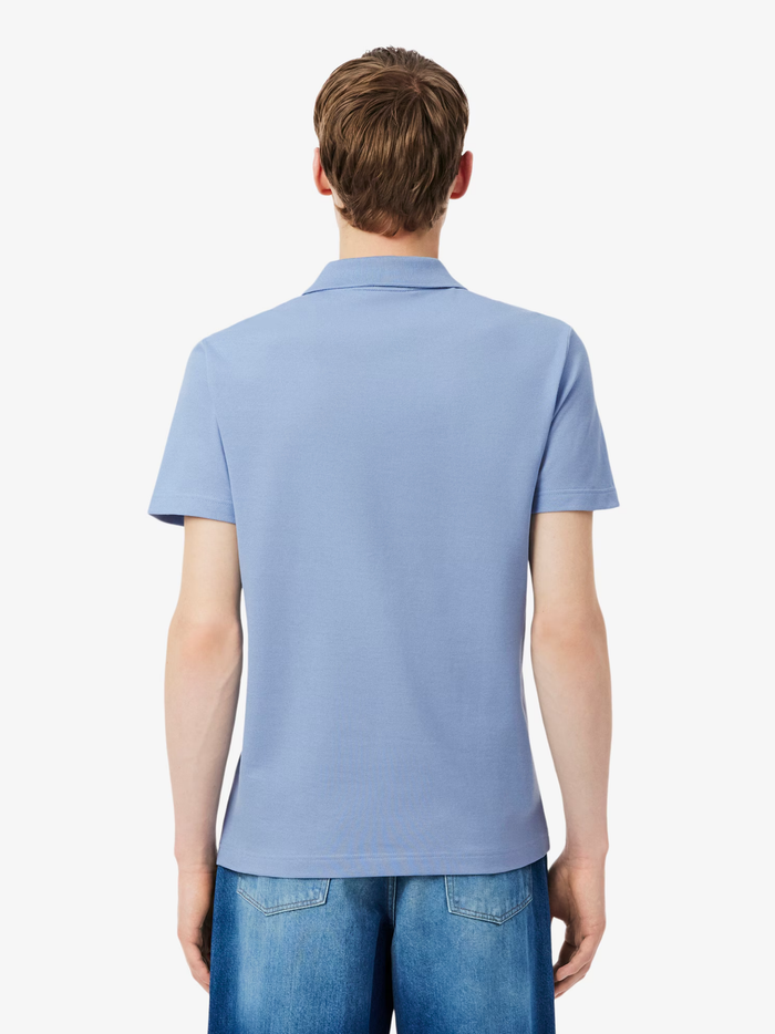 LACOSTE Regular Fit Colour-Block Piqué Polo Shirt Blue - MAISONDEFASHION.COM