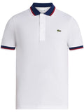 LACOSTE Regular-fit Contrast Collar Polo Shirt White - MAISONDEFASHION.COM