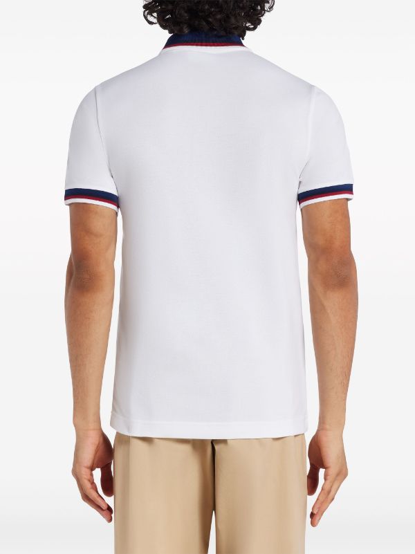 LACOSTE Regular-fit Contrast Collar Polo Shirt White - MAISONDEFASHION.COM
