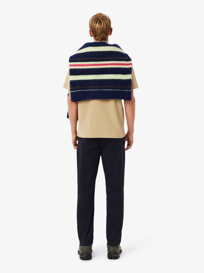 LACOSTE Regular Fit Cotton Gabardine Chino Pants Navy Blue - MAISONDEFASHION.COM