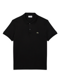 LACOSTE Regular Fit Cotton Pima Polo Shirt Black - MAISONDEFASHION.COM