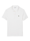 LACOSTE Regular Fit Cotton Pima Polo Shirt White - MAISONDEFASHION.COM