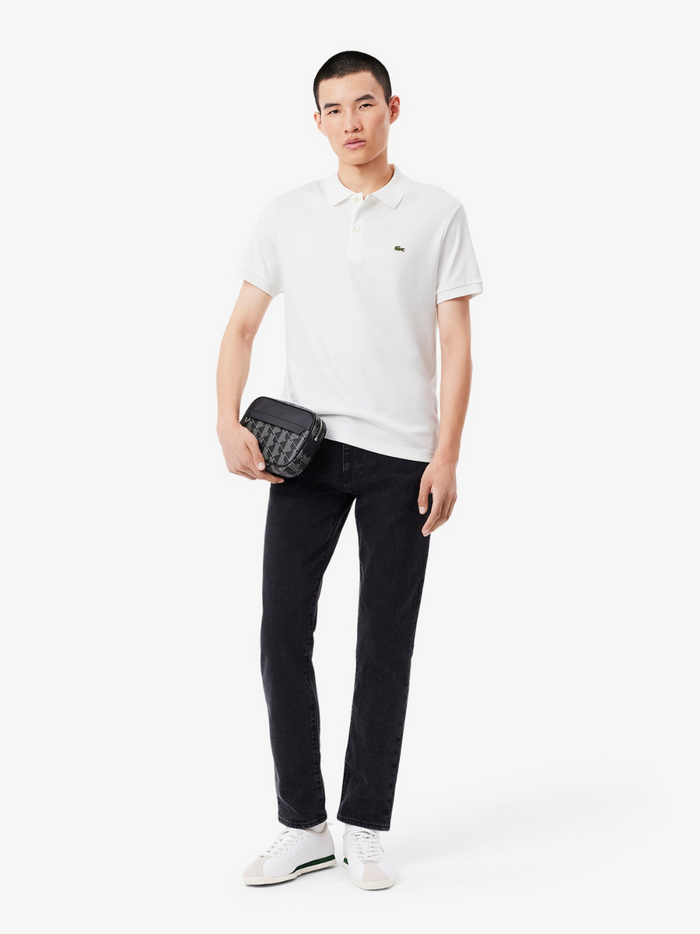 LACOSTE Regular Fit Cotton Pima Polo Shirt White - MAISONDEFASHION.COM