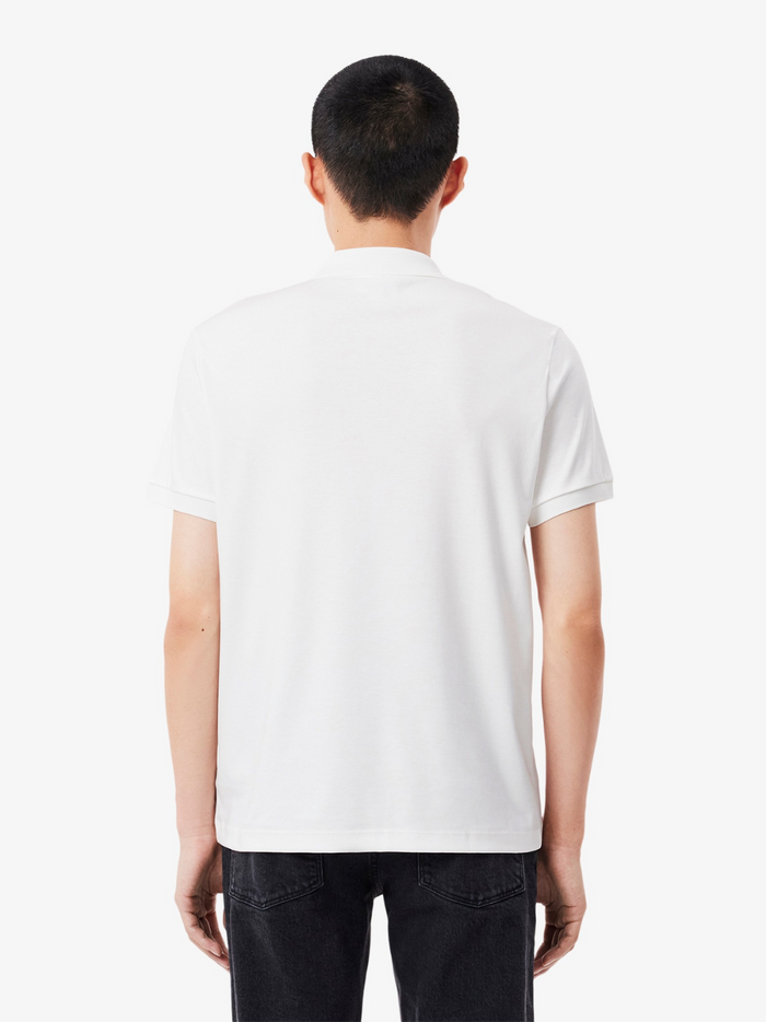 LACOSTE Regular Fit Cotton Pima Polo Shirt White - MAISONDEFASHION.COM