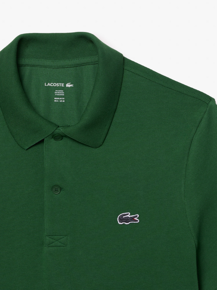 LACOSTE Regular Fit Polo Shirt Green - Full product layout view showing overall design and fit