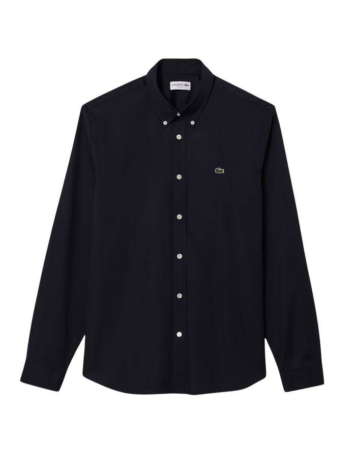 LACOSTE Regular Fit Cotton Shirt Navy Blue - MAISONDEFASHION.COM