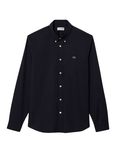 LACOSTE Regular Fit Cotton Shirt Navy Blue - MAISONDEFASHION.COM