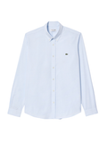 LACOSTE Regular Fit Cotton Shirt Pale Blue - MAISONDEFASHION.COM