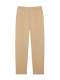 LACOSTE Regular Fit Cotton Twill Chino Pants Beige - MAISONDEFASHION.COM