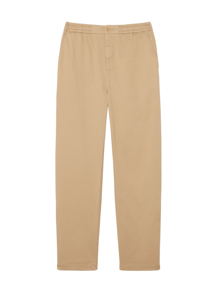 LACOSTE Regular Fit Cotton Twill Chino Pants Beige - MAISONDEFASHION.COM