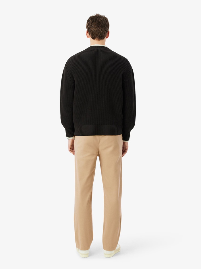 LACOSTE Regular Fit Cotton Twill Chino Pants Beige - MAISONDEFASHION.COM