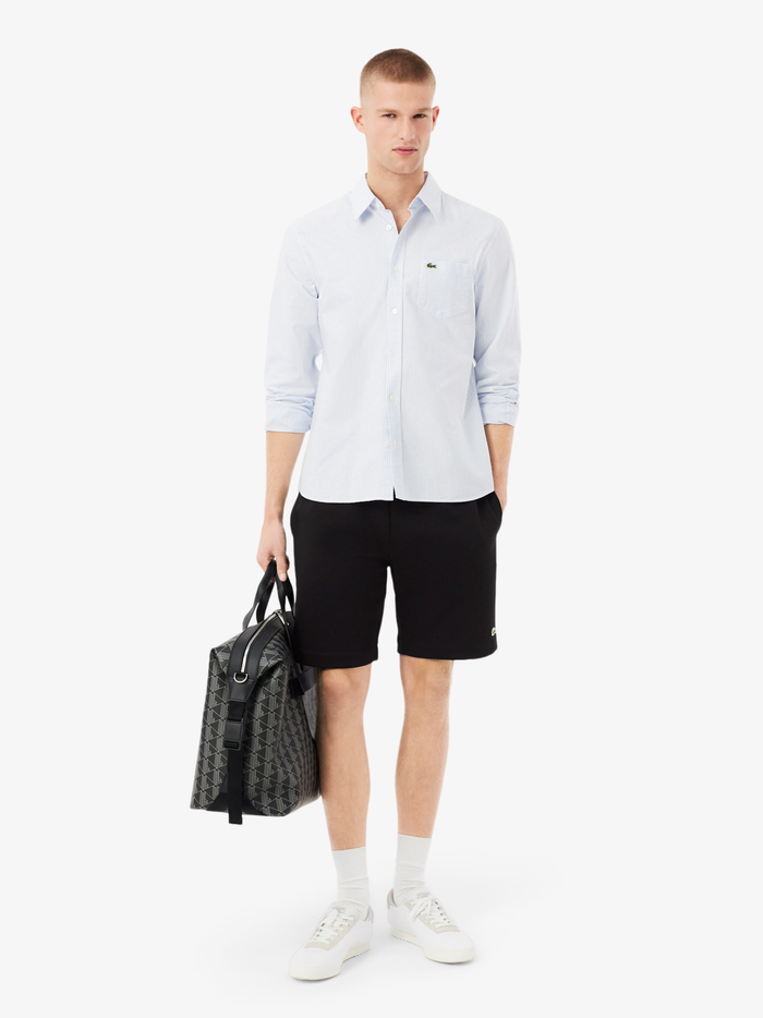 LACOSTE Regular Fit Fleece Shorts Black - MAISONDEFASHION.COM